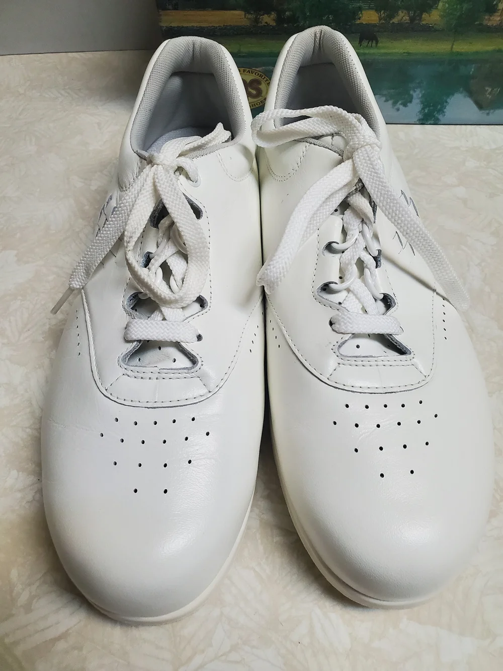 SAS Women’s White Leather Freetime Walking Shoes USA